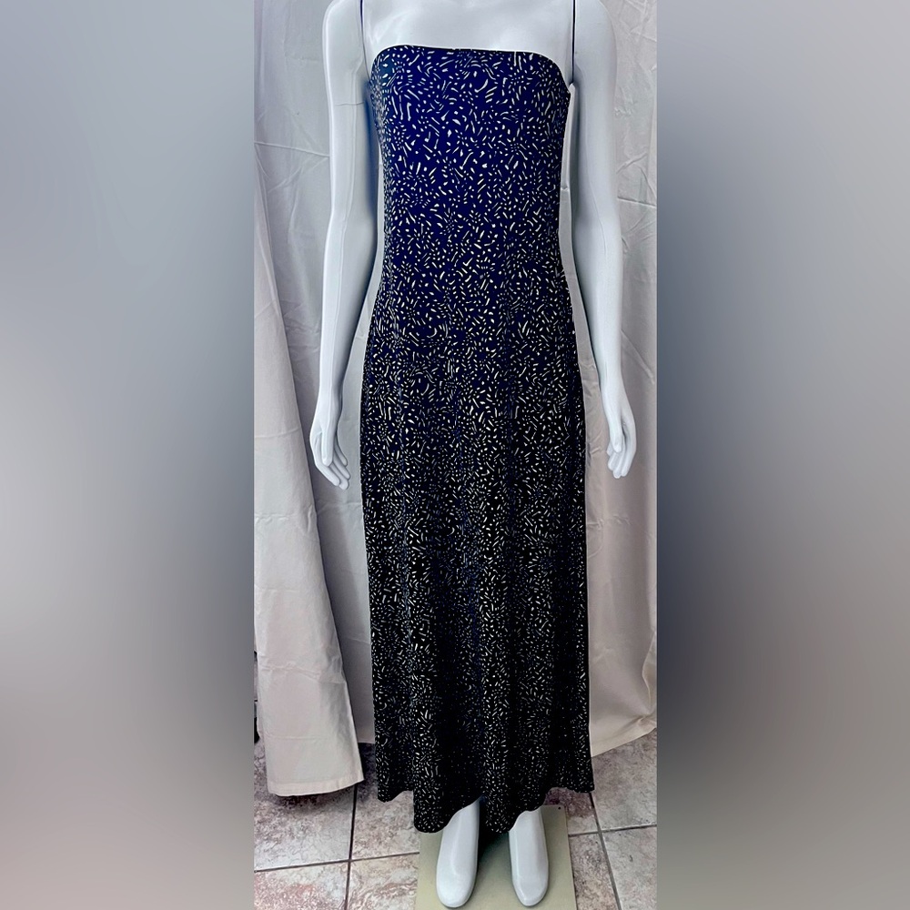 NWT Banana Republic Strapless Dress Sz M Blk/ Wht